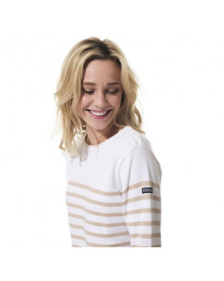 Chemise Pull Rayé Femme Takeout Taille S - Gris - Occasion Très Bon état