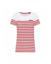Marinière femme Bretagne blanc rouge