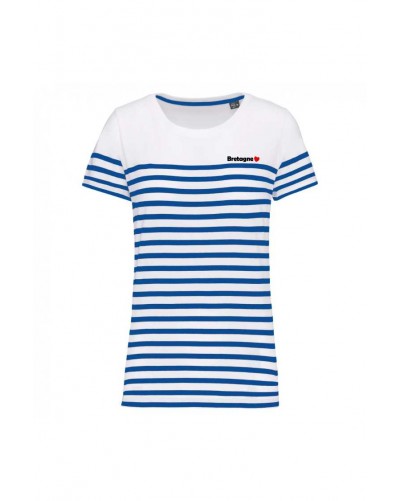 Marinière femme Bretagne blanc bugatti