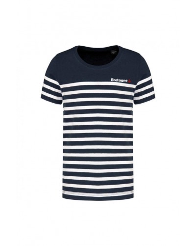 Marinière enfant Bretagne marine blanc
