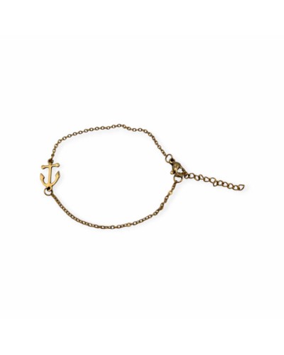 Bracelet ancre femme doré