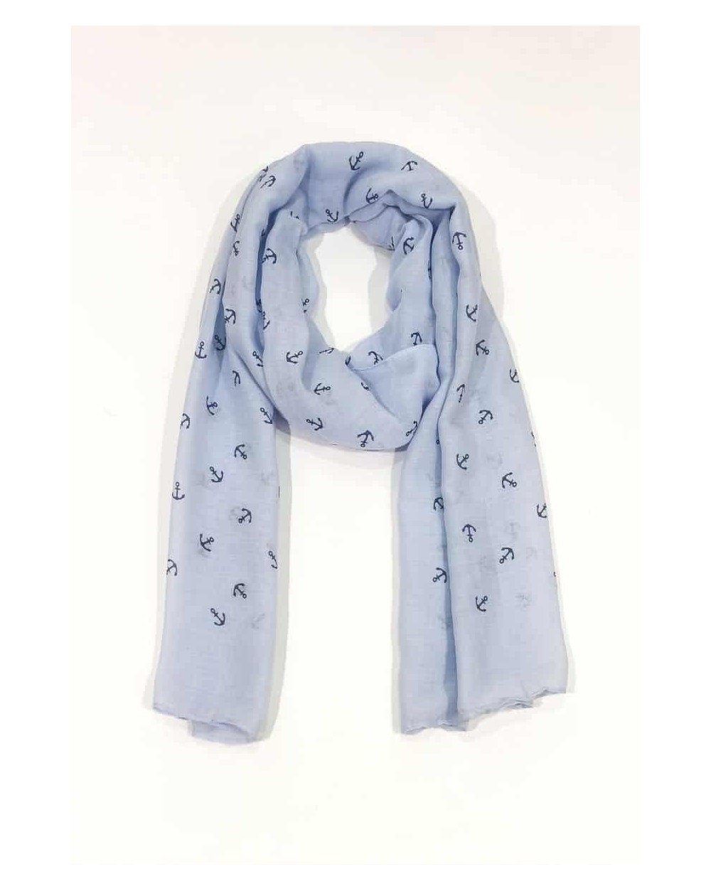 Foulard ancre bleu ciel