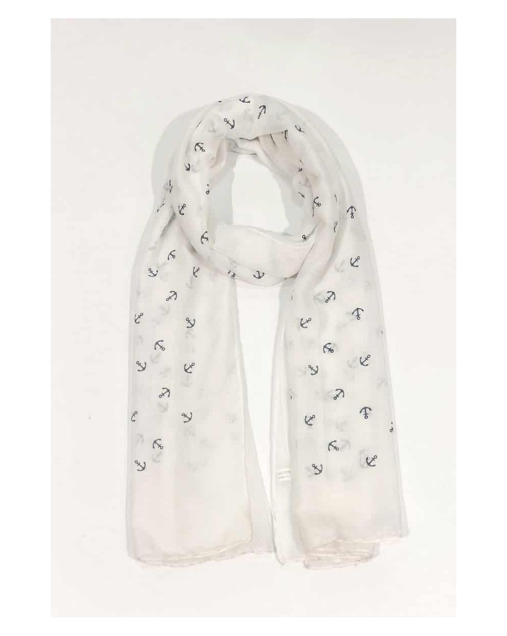 Foulard ancre blanc